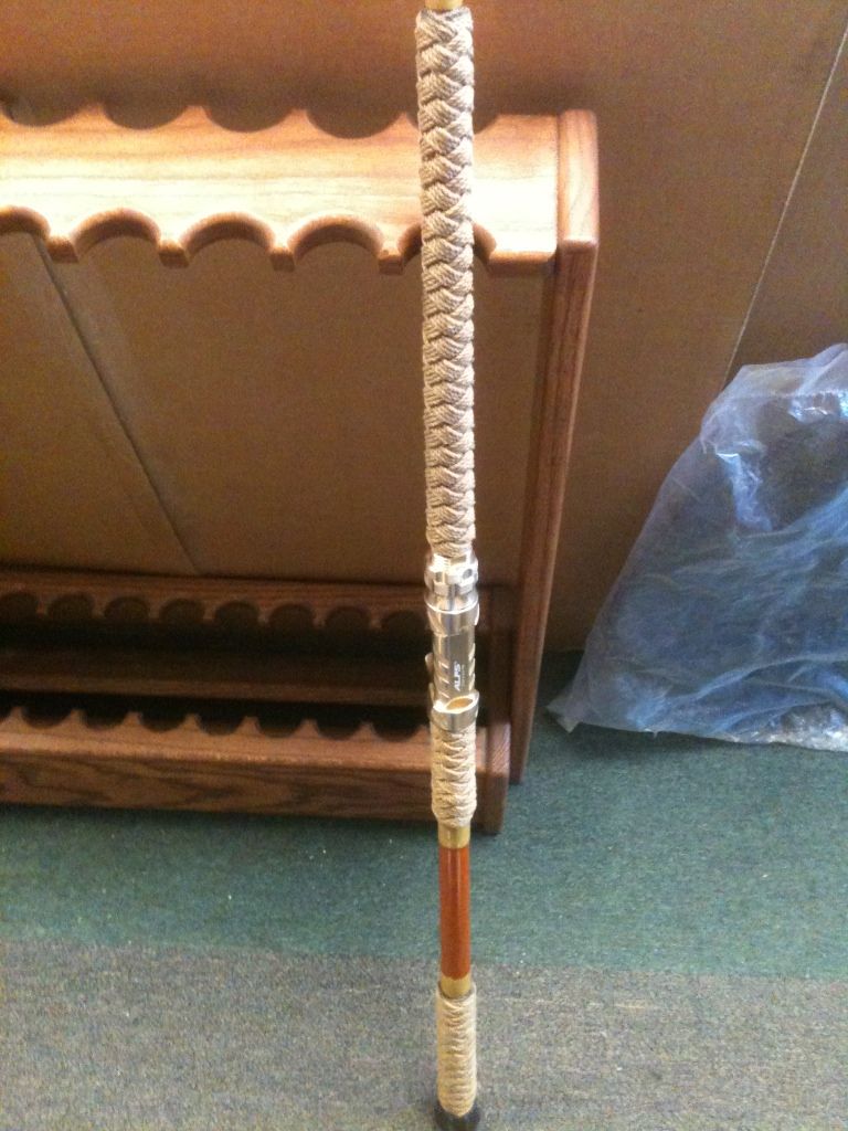 My buddy Armin's latest custom saltwater fishing rod turkshead handle